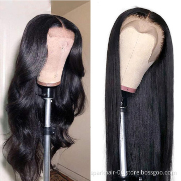 Film Transparent Swiss Lace Front Wig,Pre Plucked Raw Virgin Hair Wig Hd Lace Wig Lace Front,Hd Lace Frontal Wig For Black Women